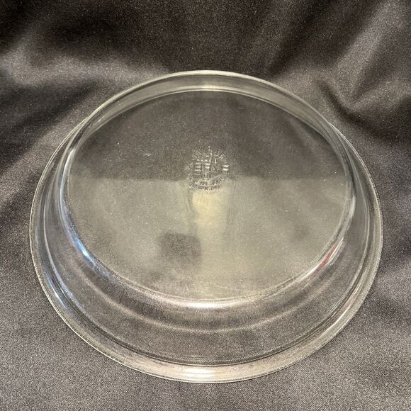 Vintage PYREX Pie Plate #209 Clear Glass 11” Curved  Rim Dessert Dish Great Con. - Picture 3 of 8